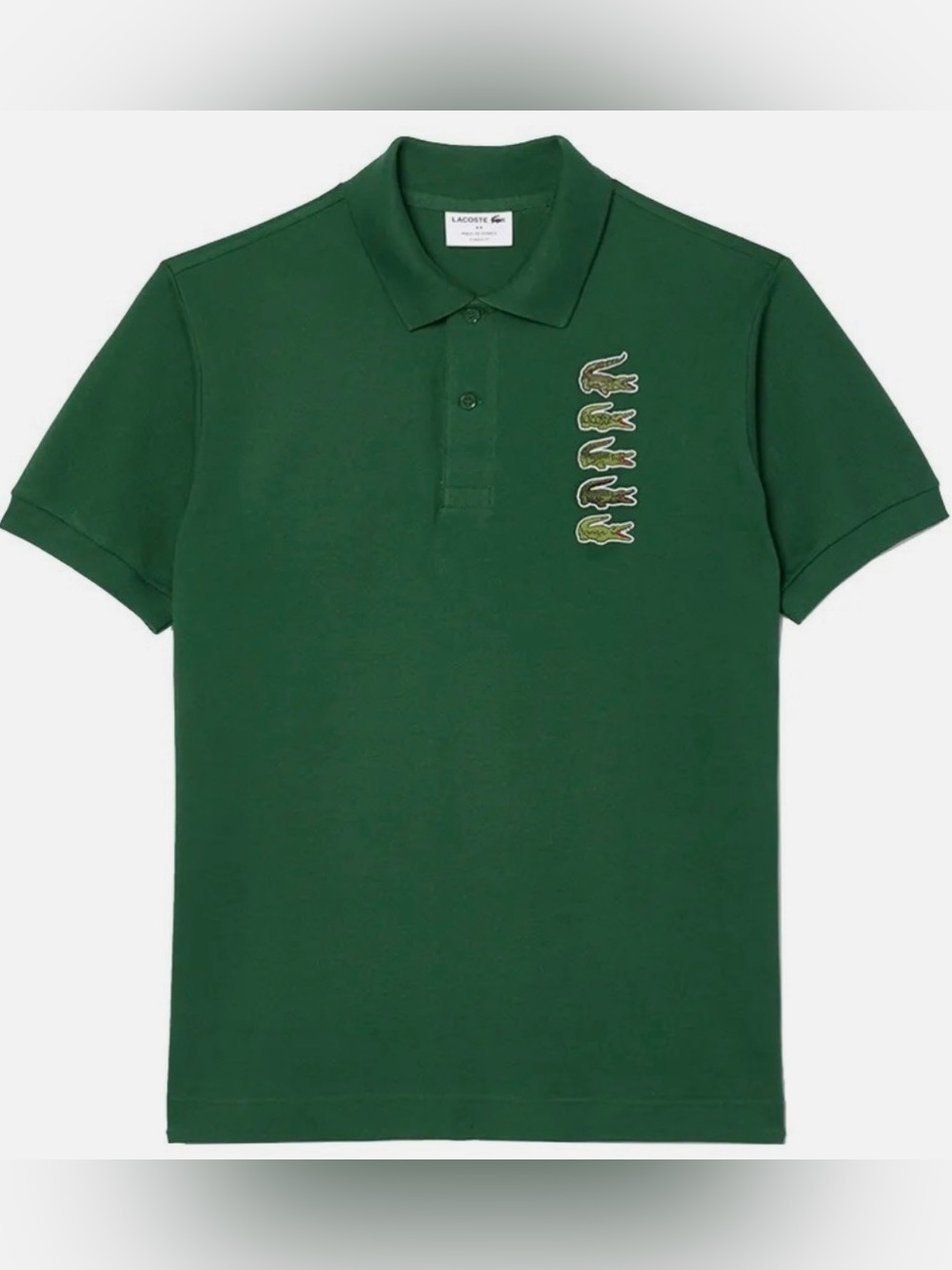 Lacoste Croc Badge Pique Polo Shirt Green Men’s Size 6 XL Brand New